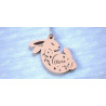 Llavero con forma de conejo y nombre personalizado