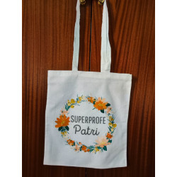 Tote bag asas largas algodón reciclado