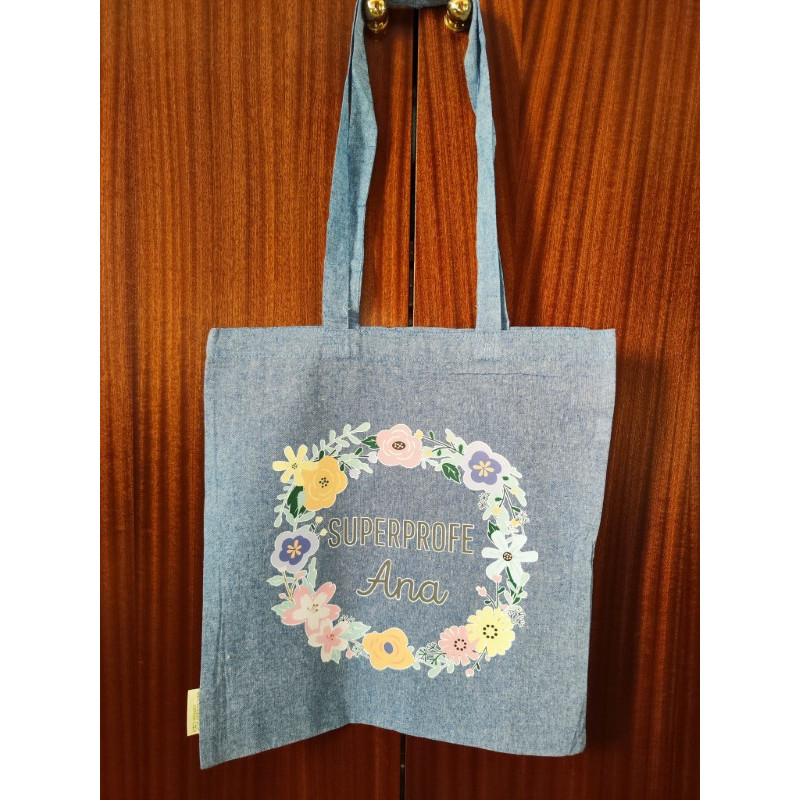 Tote bag asas largas algodón reciclado