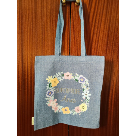 Tote bag asas largas algodón reciclado