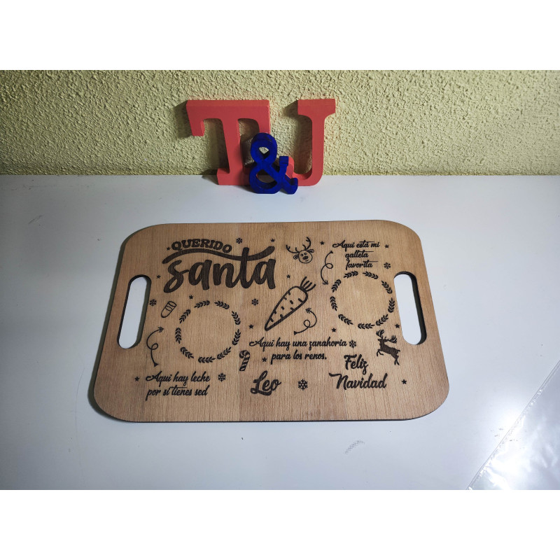 Bandeja Reyes Magos y Papa Noel personalizada