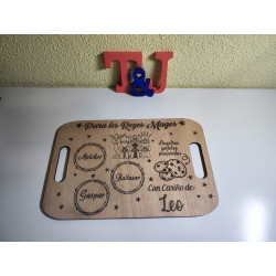 Bandeja Reyes Magos y Papa Noel personalizada