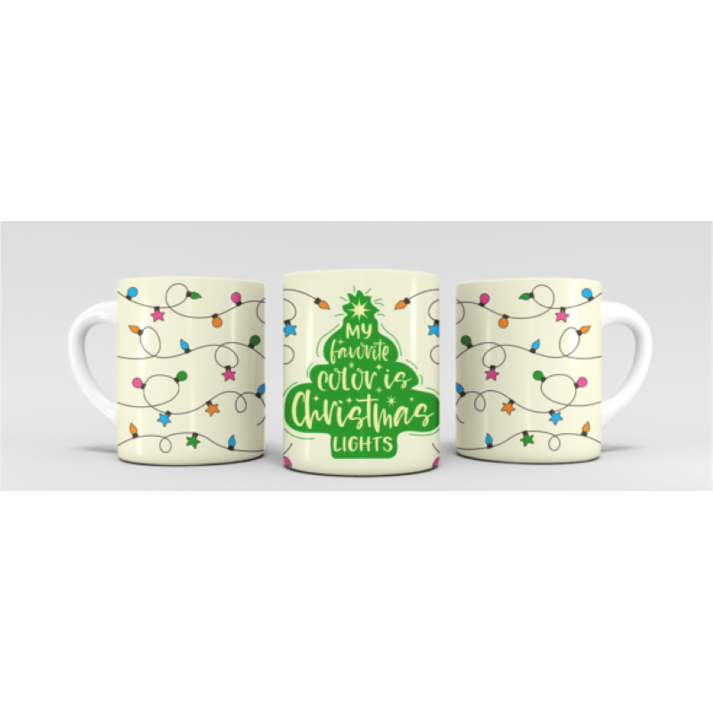 Taza luces de navidad