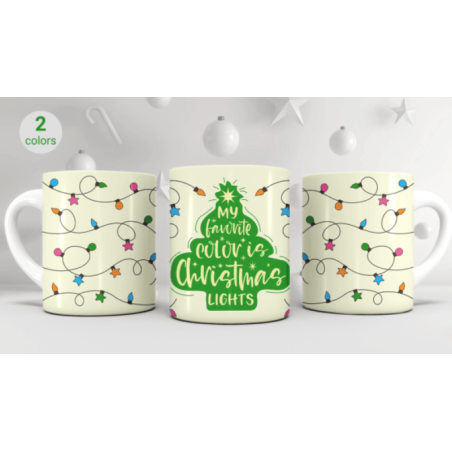 Taza luces de navidad