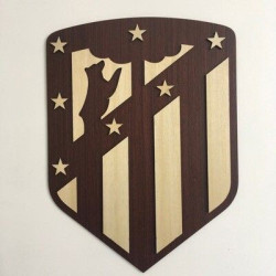 Escudo Fútbol en madera