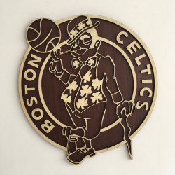 Escudo Baloncesto En Madera