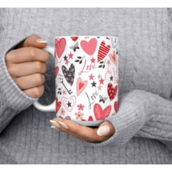 Taza San Valentín Corazones