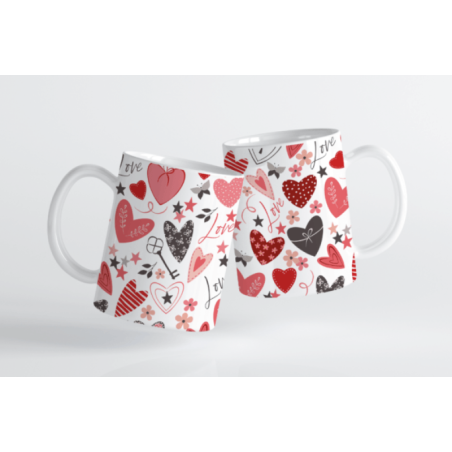 Taza San Valentín Corazones