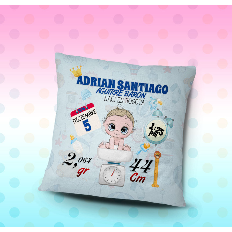 Cojín bebe personalizable