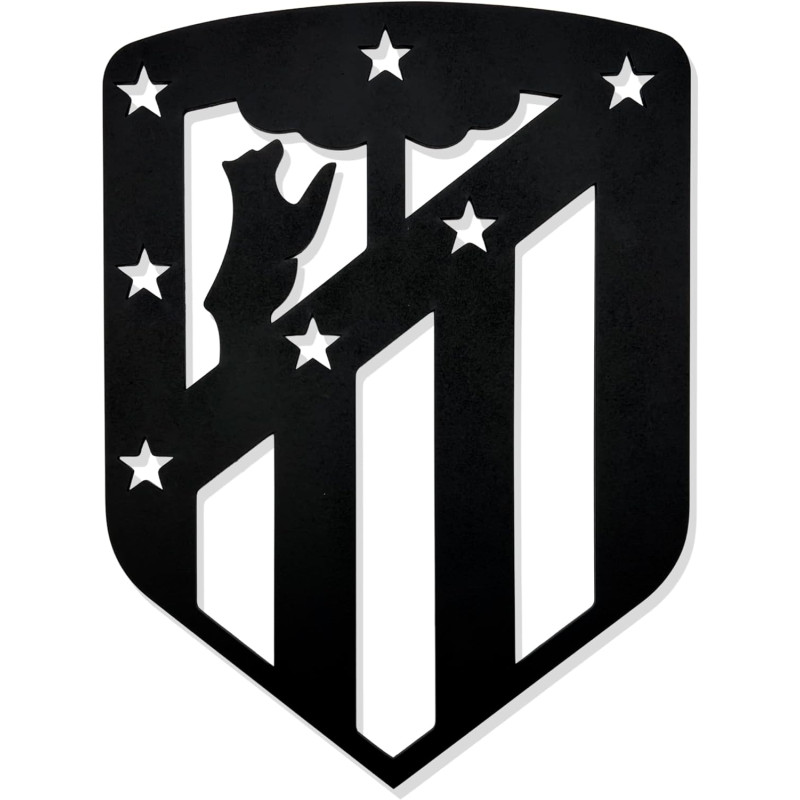 Escudo Fútbol Madera Negro