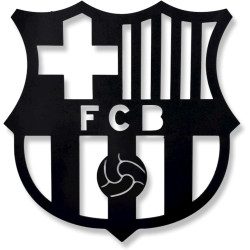Escudo Fútbol Madera Negro