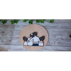 Adorno pared familia