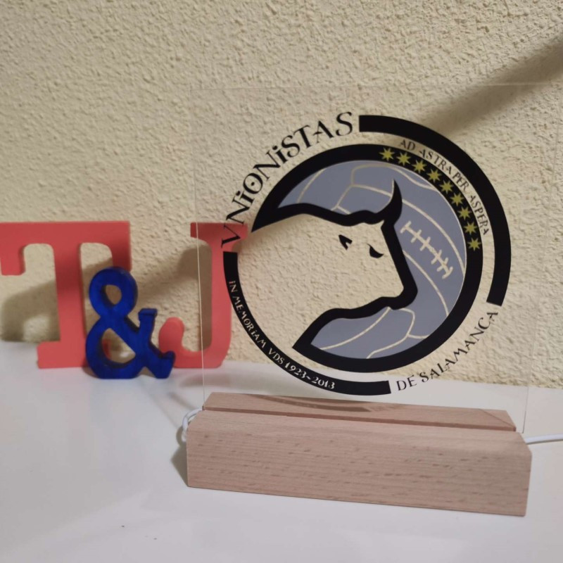 Lámpara acrílica personalizada