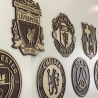 Escudo Fútbol en madera