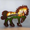 Adorno de animales de madera con luz