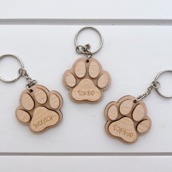 Llavero huella perro personalizado