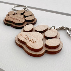 Llavero huella perro personalizado