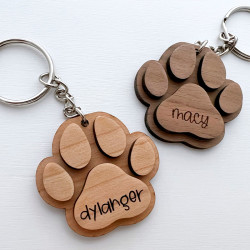 Llavero huella perro personalizado