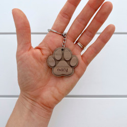 Llavero huella perro personalizado