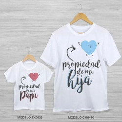Camiseta propiedad de mi papi/hija