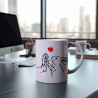 Taza love rabbit