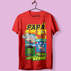 Camiseta papa super héroe