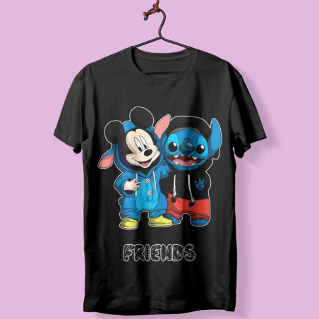 Camiseta Mickey y Stitch