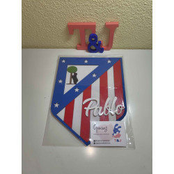 Escudo Fútbol personalizado en madera