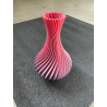 Jarrón Iridiscente Espiral 3D