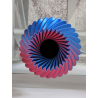 Jarrón Iridiscente Espiral 3D