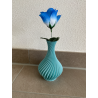 Jarrón Iridiscente Espiral 3D
