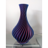 Jarrón Iridiscente Espiral 3D